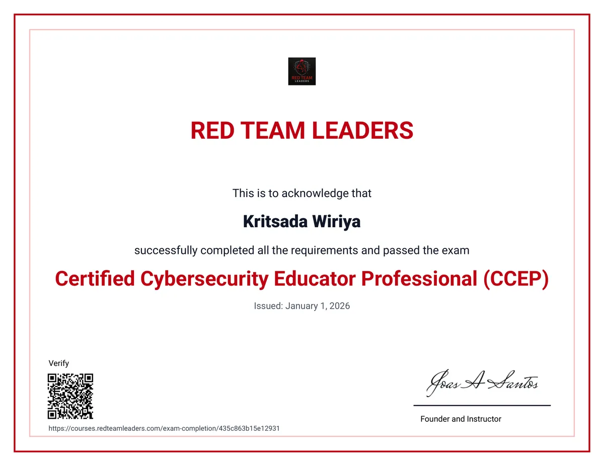 Certified Cybersecurity Educator Professional (CCEP)